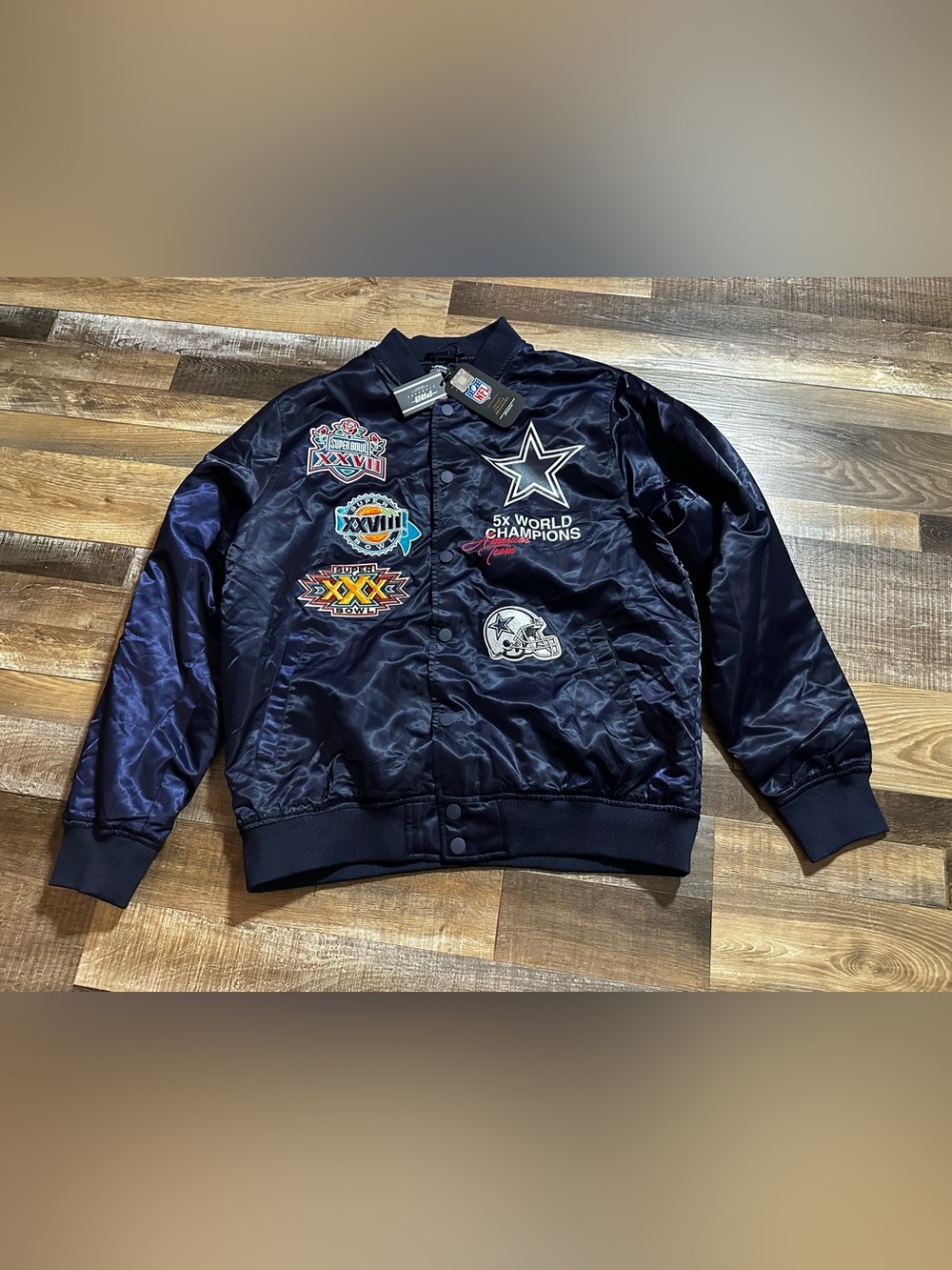 NWT Pro Standard Dallas Cowboys 5X Super Bowl Champions Satin Jacket XL